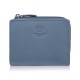 Women's leather wallet small blue in horizontal orientation with RFID Paolo Peruzzi SL-06-CB
