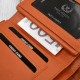 Portfel damski skórzany pomarańczowy duży w orientacji poziomej z RFID Paolo Peruzzi SL-07-OR