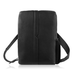 Plecak skórzany miejski do pracy premium kompaktowy czarny Paolo Peruzzi T-144-BL