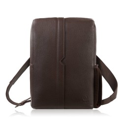Plecak skórzany miejski do pracy premium kompaktowy brązowy Paolo Peruzzi T-144-BR