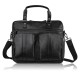 Skórzana torba na laptopa męska na dokumenty czarna Paolo Peruzzi SL-01-BL