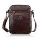 Saszetka męska skórzana na ramię klasyczna brązowa mała funkcjonalna Paolo Peruzzi SL-03-BR