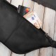 Saszetka męska nerka skórzana na pas czarna Paolo Peruzzi SL-04-BL