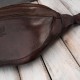 Saszetka męska nerka skórzana na pas brązowa Paolo Peruzzi SL-04-BR