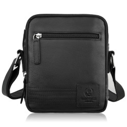 Listonoszka saszetka męska skórzana na ramię czarna Paolo Peruzzi AY-27-BL