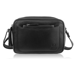 Torebka damska skórzana listonoszka na ramię czarna Paolo Peruzzi AY-20-BL