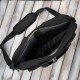 Torba na laptopa czarna unisex materiałowa lekka do ręki na ramię AS-02-BL