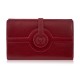Дамски кожен портфейл в червено, голям, с хоризонтална ориентация и RFID Paolo Peruzzi T-134-RD