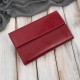 Дамски кожен портфейл в червено, голям, с хоризонтална ориентация и RFID Paolo Peruzzi T-134-RD