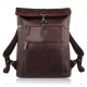 Plecak skórzany vintage roll top na laptopa miejski brązowy Paolo Peruzzi SL-02-BR