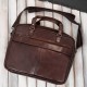 Skórzana torba na laptopa męska na dokumenty brązowa Paolo Peruzzi SL-01-BR
