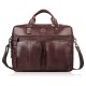 Skórzana torba na laptopa męska na dokumenty brązowa Paolo Peruzzi SL-01-BR