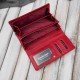 Women's leather wallet large red lacquered croco SP-19-CRD