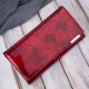 Portfel damski skórzany lakierowany czerwony ze wzorem w motyle SP-16-RDM