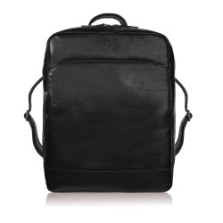 Мъжка винтидж кожена раница за лаптоп urban black Paolo Peruzzi IM-07-BL