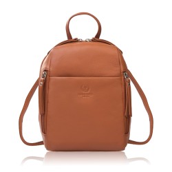 Dámský kožený městský batoh malý černý elegantní Paolo Peruzzi AY-26-BL