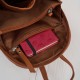 Plecak damski skórzany miejski mały koniakowy elegancki Paolo Peruzzi AY-26-CG