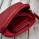 Mała torebka damska skórzana kopertówka na ramię crossbody do ręki czerwona Paolo Peruzzi AY-24-RD