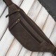 Saszetka męska skórzana nerka na pas brązowa vintage pojemna Paolo Peruzzi AY-29-HBR