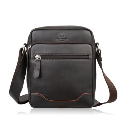 Saszetka męska skórzana na ramię brązowa z wcięciem Paolo Peruzzi AY-30-CGBR