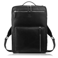 Plecak skórzany miejski do pracy premium na laptopa czarny Paolo Peruzzi AY-31-BL