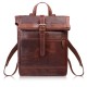 Plecak roll top skórzany vintage na laptopa miejski koniakowy Paolo Peruzzi AY-32-CG