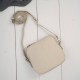 Mała torebka damska skórzana kopertówka na ramię crossbody do ręki beżowa Paolo Peruzzi AY-24-BG