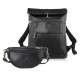 SL-02-BL leather backpack and SL-05-BL women's kidney pouch Paolo Peruzzi gift set ZUP-151-BL