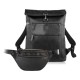 SL-02-BL leather backpack and SL-04-BL men's kidney pouch gift set Paolo Peruzzi ZUP-152-BL