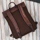SL-02-BR leather backpack and SL-04-BR men's kidney pouch Paolo Peruzzi gift set ZUP-152-BR