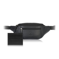 Listonoszka męska AY-01 i portfel męski ze skóry i canvasu AY-06 zestaw upominkowy Paolo Peruzzi ZUP-153-BR