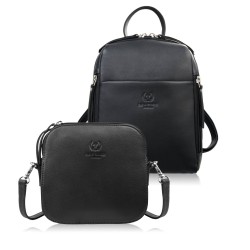 Listonoszka męska AY-01 i portfel męski ze skóry i canvasu AY-06 zestaw upominkowy Paolo Peruzzi ZUP-153-BR