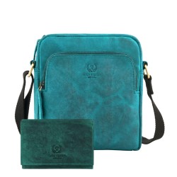 ZESTAW PREZENTOWY ZUP-74-GR LISTONOSZKA DAMSKA T-63  I PORTFEL SKÓRZANY T-33