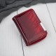 Дамски мини кожен портфейл от червена лачена кожа SP-18-RD