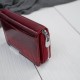 Дамски мини кожен портфейл от червена лачена кожа SP-18-RD