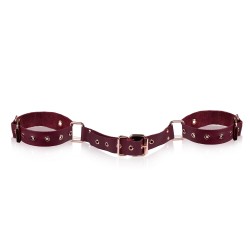 Skórzane kajdanki handcuffs czarne Sessuale SES-05-BL