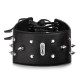 Sessuale skórzana obroża z ćwiekami czarna SES-06-BL