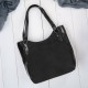 Women's large leather shoulder bag Paolo Peruzzi Z-09-BL