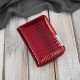 Дамски мини кожен портфейл от червена лачена кожа SP-18-RD