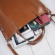 Women's large leather shoulder bag Paolo Peruzzi Z-09-BR