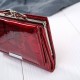 Portfel damski skórzany lakierowany mały czerwony z RFID SP-27-RD