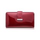Portfel damski skórzany duży lakierowany czerwony poziomy z RFID SP-25-RD