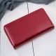 Portfel damski skórzany duży lakierowany czerwony poziomy z RFID SP-25-RD