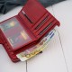 Portfel damski skórzany duży lakierowany czerwony poziomy z RFID SP-25-RD