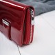 Portfel damski skórzany lakierowany mały czerwony z RFID SP-26-RD