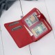 Portfel damski skórzany lakierowany mały czerwony z RFID SP-26-RD