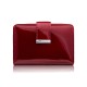 Portfel damski skórzany lakierowany mały czerwony z RFID SP-26-RD