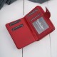 Portfel damski skórzany lakierowany mały czerwony z RFID SP-26-RD