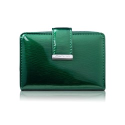 Portfel damski skórzany lakierowany mały czerwony z RFID SP-26-RD