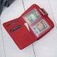 Portfel damski skórzany lakierowany mały czerwony z RFID SP-26-RD